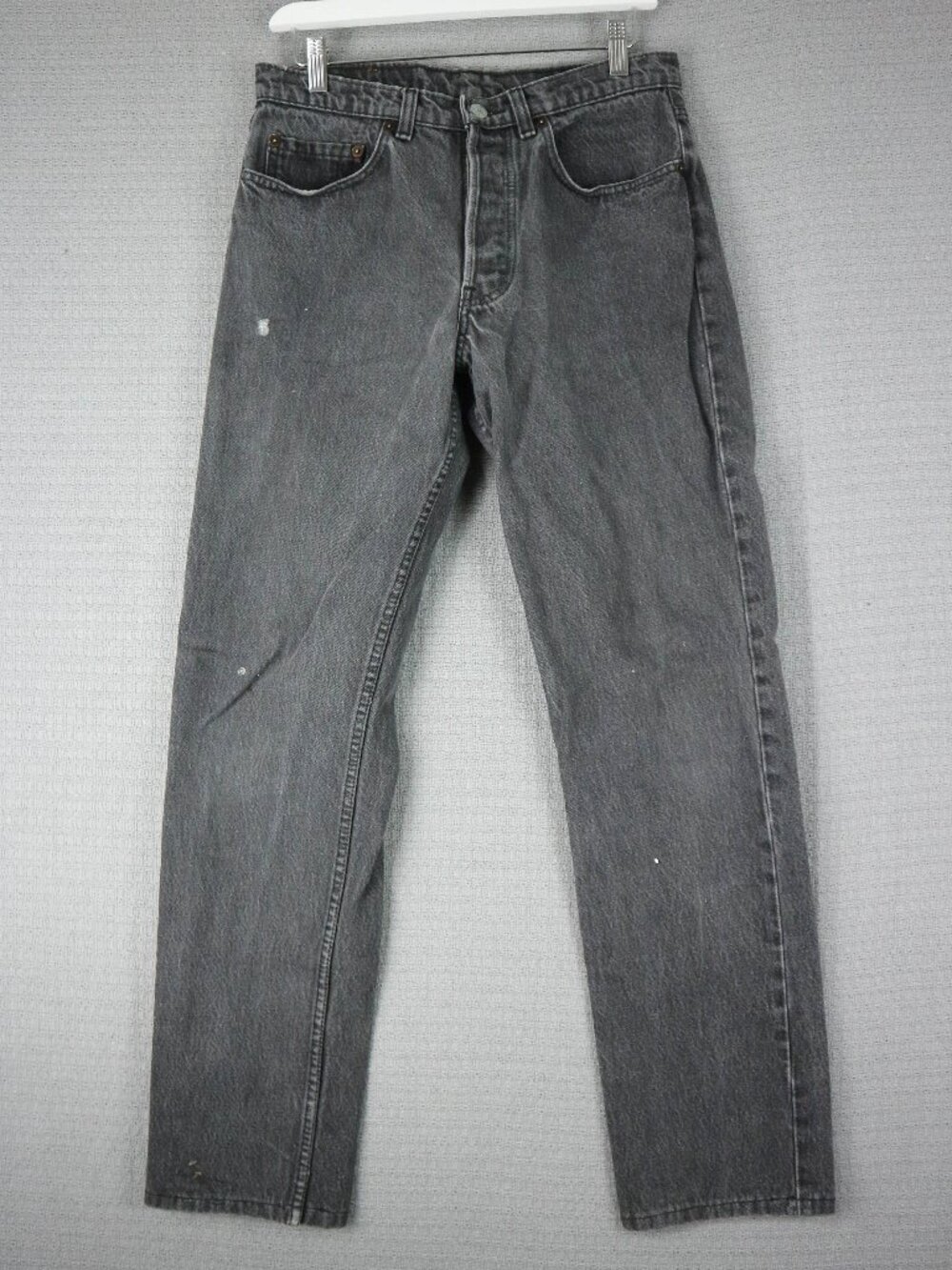 Levi's Faded Black 501 Classic Straight Cut Vintage 1980's 32x34 fits 29x29.5